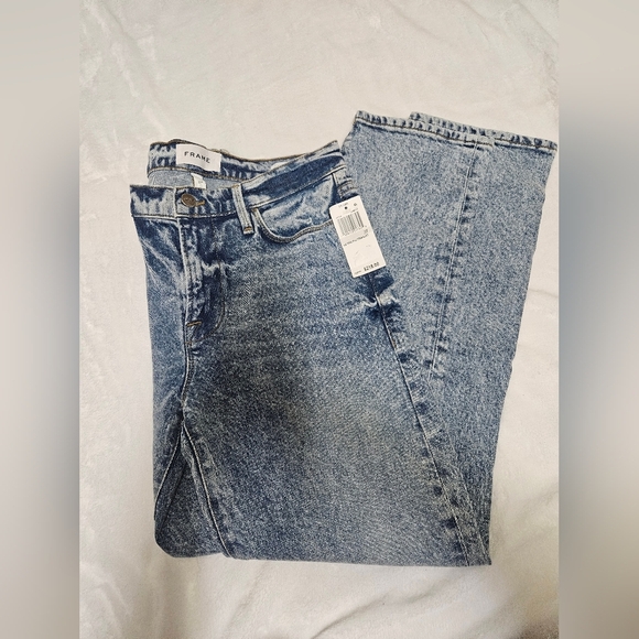 Frame Le Women's  Denim Blue Straight Jeans Classic Style Sz 27 NWT - Picture 1 of 11